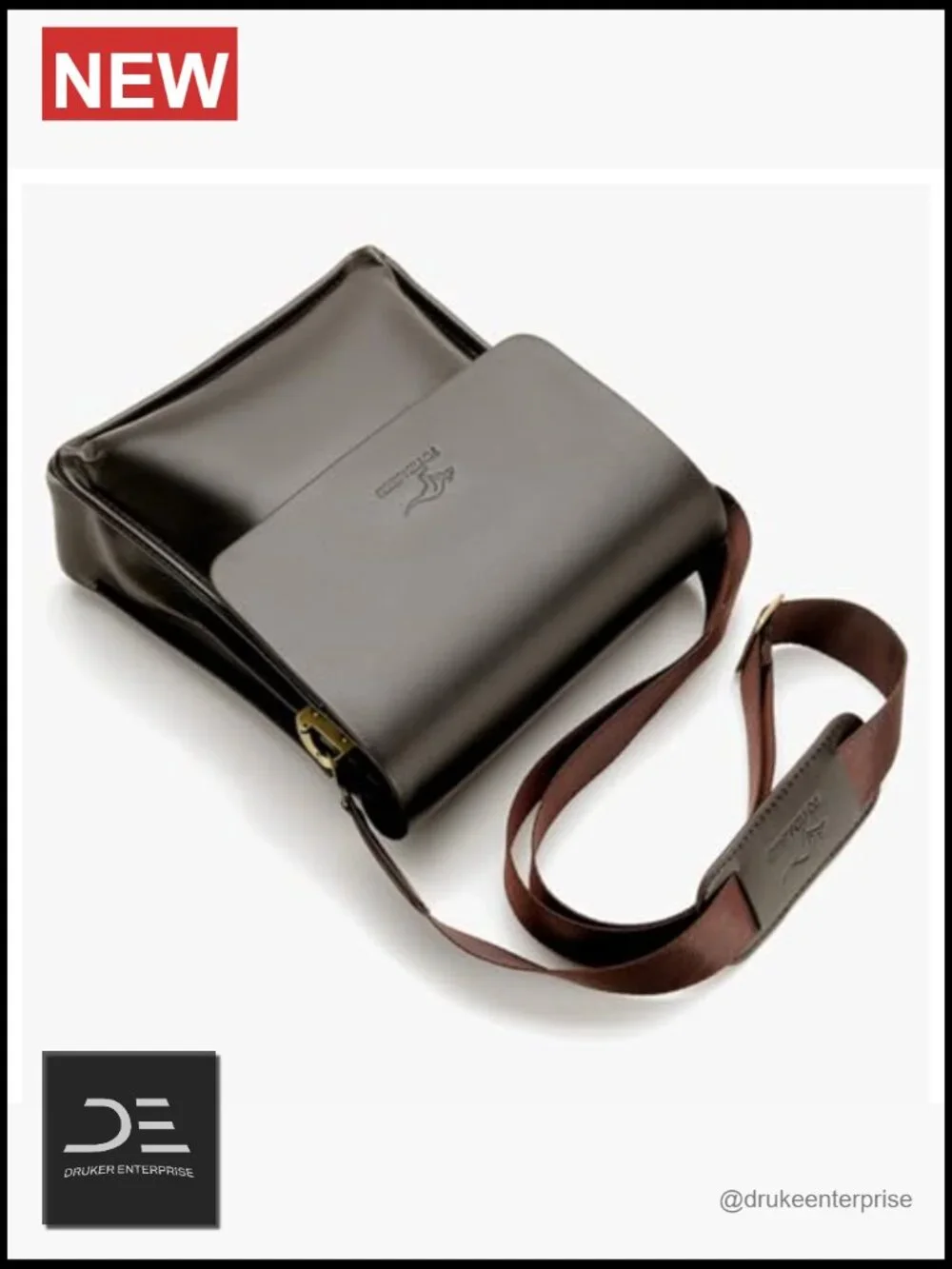 N/A leather messenger